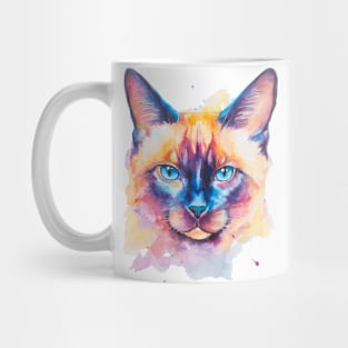 watercolor Siamese Cat Mug